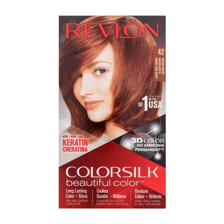 Revlon Colorsilk Beautiful Color Farba do włosów dla kobiet Odcień 42 Medium Auburn Zestaw