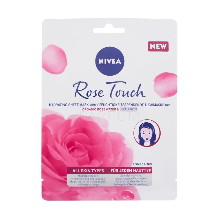 Nivea Rose Touch Hydrating Sheet Mask Maseczka do twarzy dla kobiet 1 szt