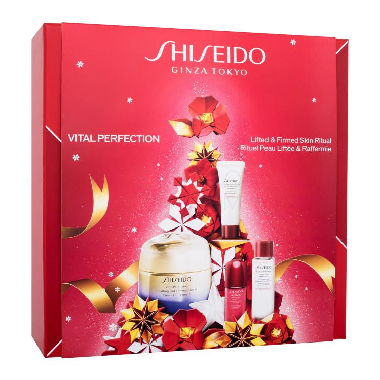 Shiseido Vital Perfection Lifted &amp; Firmed Skin Ritual Zestaw Krem do twarzy na dzień 50 ml + oczyszczająca pianka do twarzy 15 ml + tonik do twarzy 30 ml + serum do twarzy 10 ml