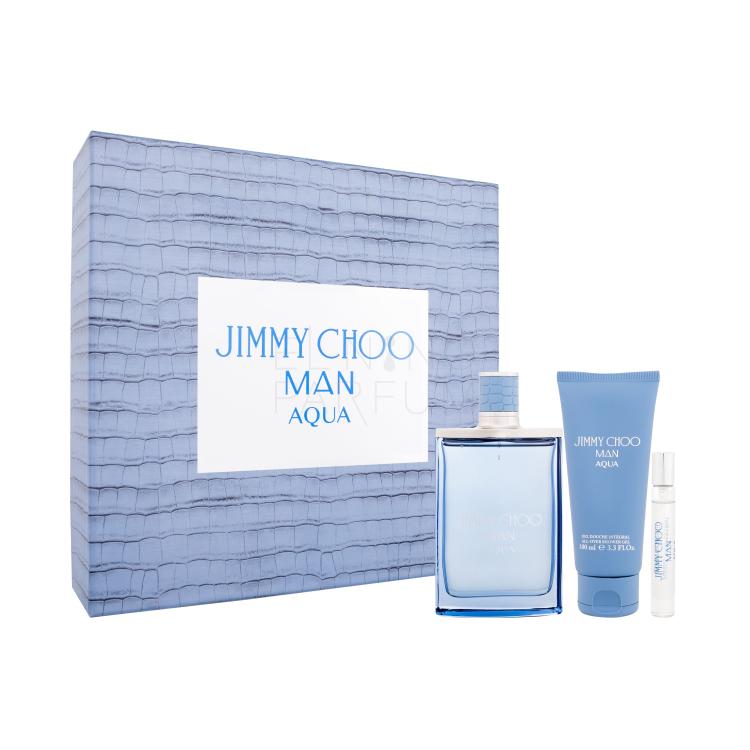 Jimmy Choo Jimmy Choo Man Aqua Zestaw dla mężczyzn EDT 100 ml + EDT 7,5 ml + żel pod prysznic 100 ml