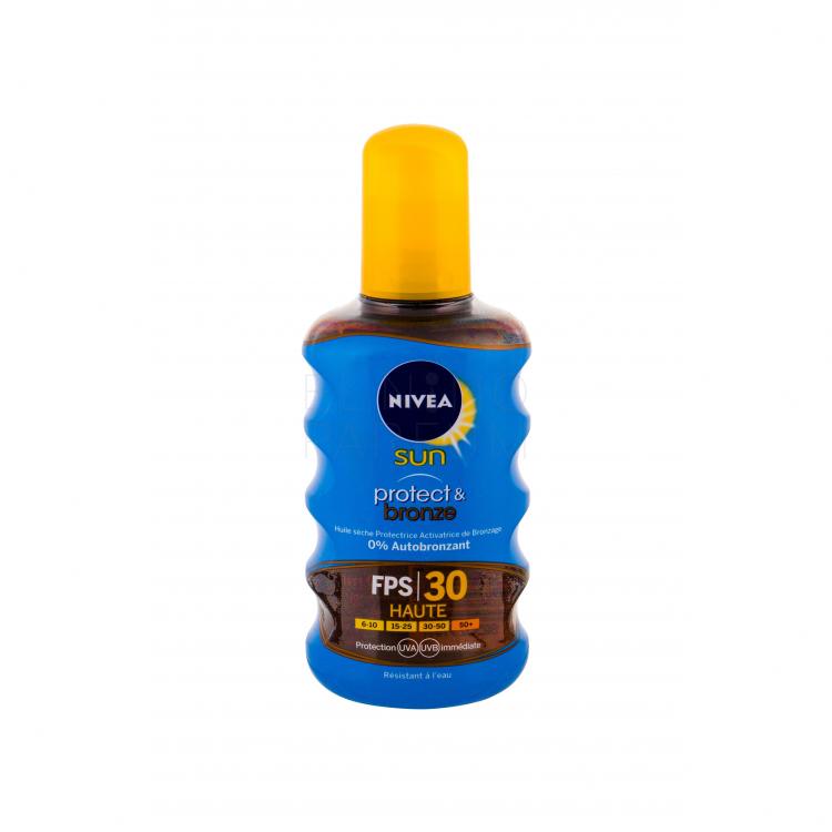 Nivea Sun Protect &amp; Bronze Oil Spray SPF30 Preparat do opalania ciała 200 ml