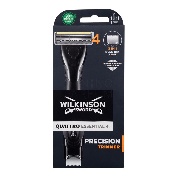 Wilkinson Sword Quattro Essential 4 Precision Trimmer Maszynka do golenia dla mężczyzn 1 szt