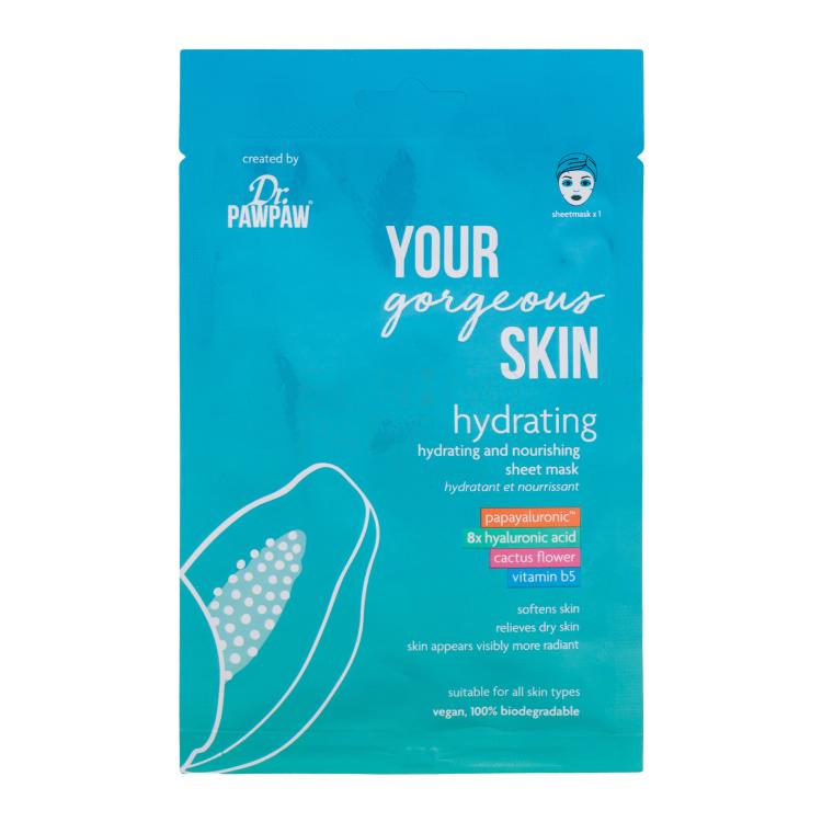 Dr. PAWPAW Your Gorgeous Skin Hydrating Sheet Mask Maseczka do twarzy dla kobiet 25 ml