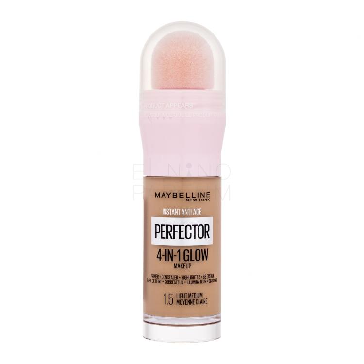 Maybelline Instant Anti-Age Perfector 4-In-1 Glow Podkład dla kobiet 20 ml Odcień 1.5 Light Medium
