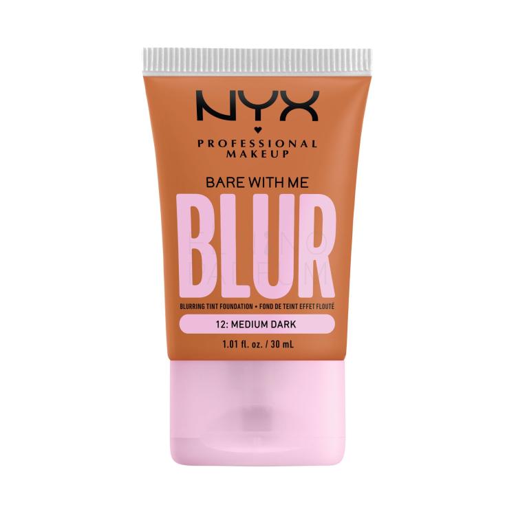 NYX Professional Makeup Bare With Me Blur Tint Foundation Podkład dla kobiet 30 ml Odcień 12 Medium Dark