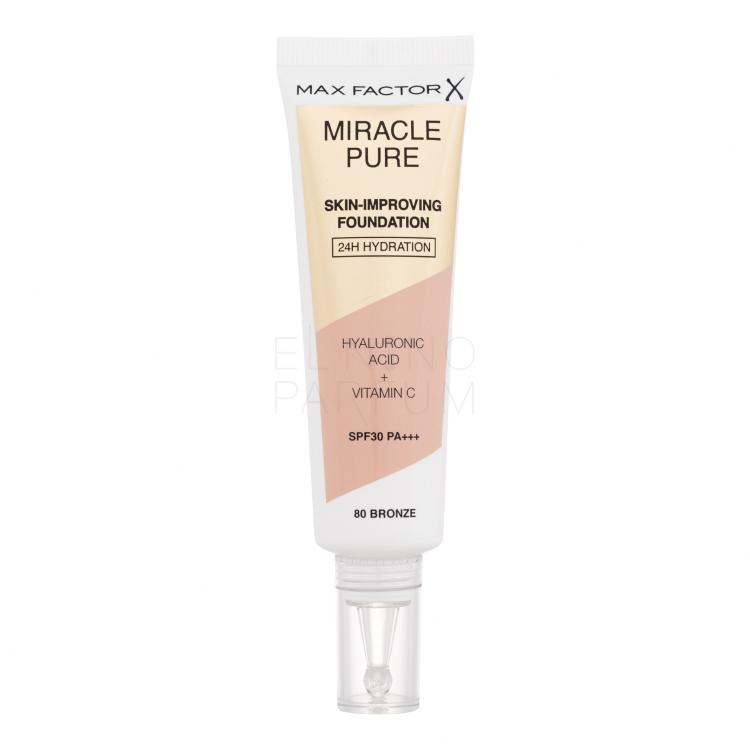 Max Factor Miracle Pure Skin-Improving Foundation SPF30 Podkład dla kobiet 30 ml Odcień 80 Bronze