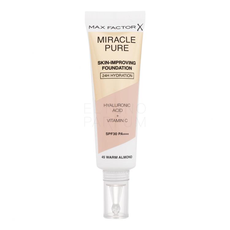 Max Factor Miracle Pure Skin-Improving Foundation SPF30 Podkład dla kobiet 30 ml Odcień 45 Warm Almond