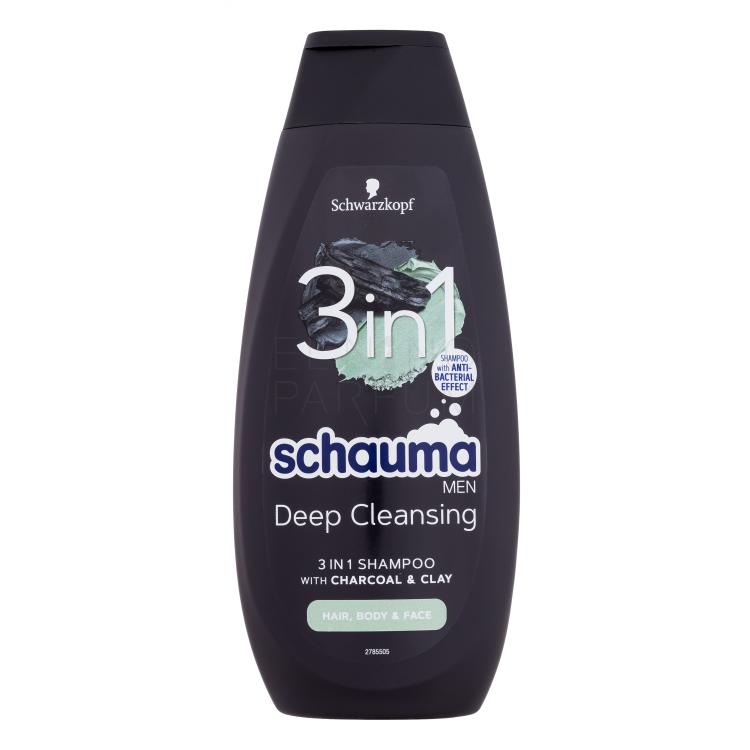 Schwarzkopf Schauma Men Deep Cleansing 3in1 Szampon do włosów dla mężczyzn 400 ml