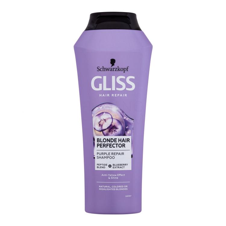 Schwarzkopf Gliss Blonde Hair Perfector Purple Repair Shampoo Szampon do włosów dla kobiet 250 ml