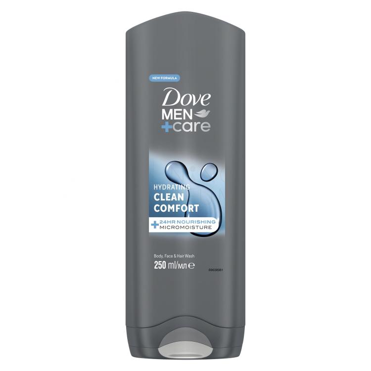 Dove Men + Care Hydrating Clean Comfort Żel pod prysznic dla mężczyzn 250 ml