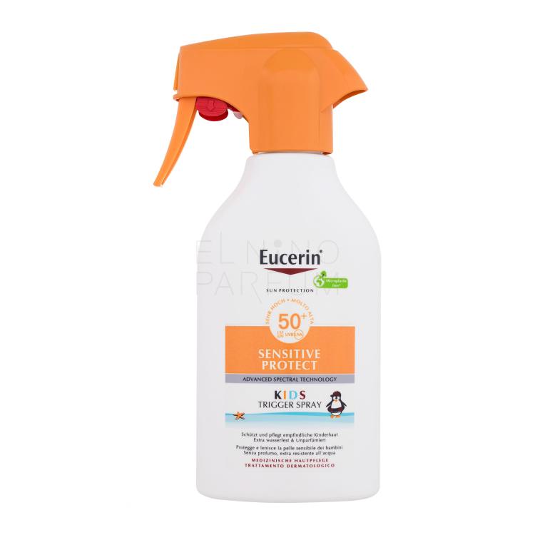 Eucerin Sun Kids Sensitive Protect Sun Spray SPF50+ Preparat do opalania ciała dla dzieci 250 ml