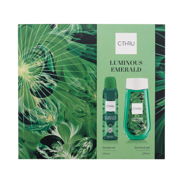 C-THRU Luminous Emerald Zestaw dezodorant 150 ml + żel pod prysznic 250 ml