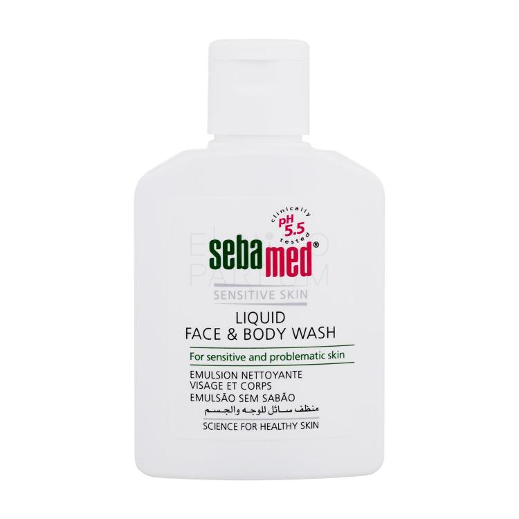 SebaMed Sensitive Skin Face &amp; Body Wash Mydło w płynie dla kobiet 50 ml