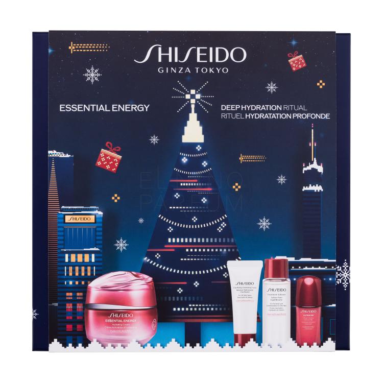 Shiseido Essential Energy Deep Hydration Ritual Zestaw krem do twarzy na dzień Essential Energy Hydrating Cream 50 ml + pianka oczyszczająca Clarifying Cleansing Foam 15 ml + woda do twarzy Treatment Softener 30 ml + serum do twarzy Ultimune Power Infusing Concentrate 10 ml