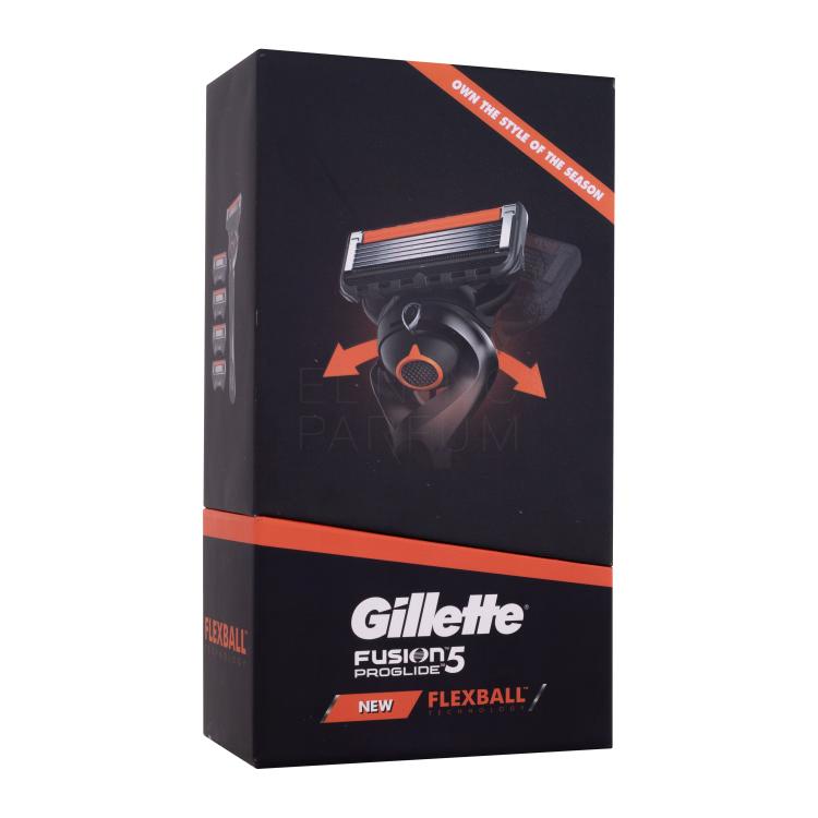 Gillette Fusion Proglide Flexball Zestaw maszynka do golenia z jedną głowicą 1 szt. + wymienne głowice 4 szt.