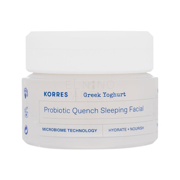 Korres Greek Yoghurt Probiotic Quench Sleeping Facial Krem na noc dla kobiet 40 ml
