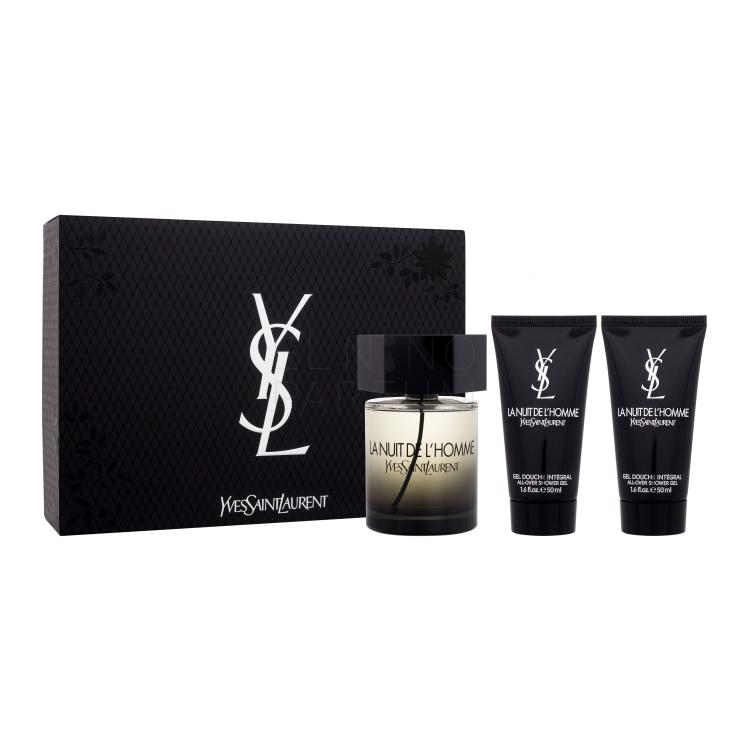 Yves Saint Laurent La Nuit De L&#039;Homme Zestaw woda toaletowa 100 ml + żel pod prysznic 2 x 50 ml