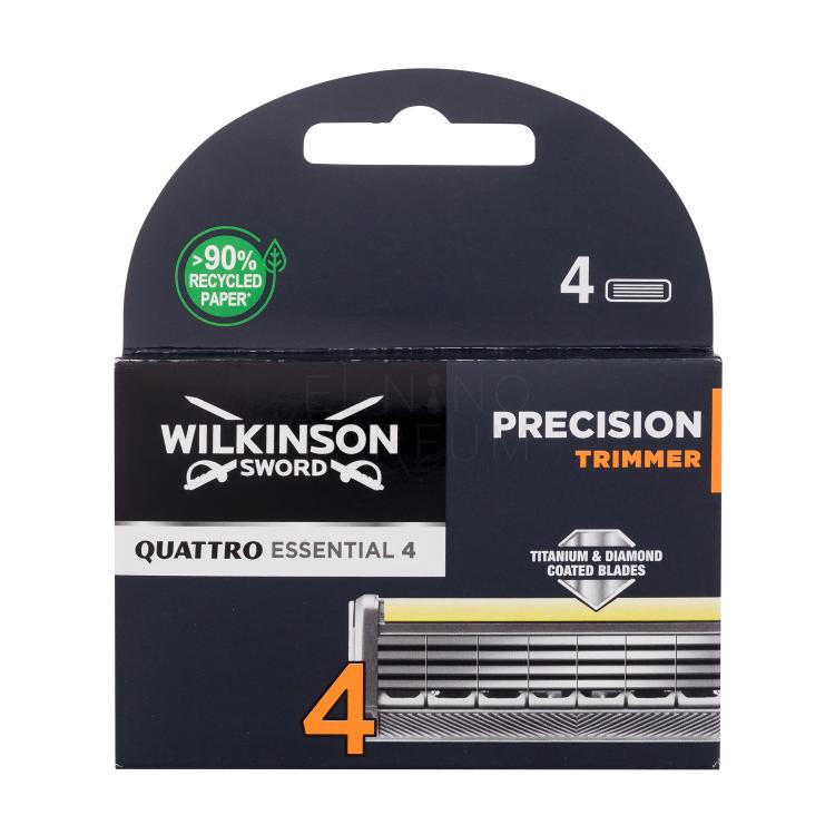Wilkinson Sword Quattro Essential 4 Precision Trimmer Wkład do maszynki dla mężczyzn Zestaw