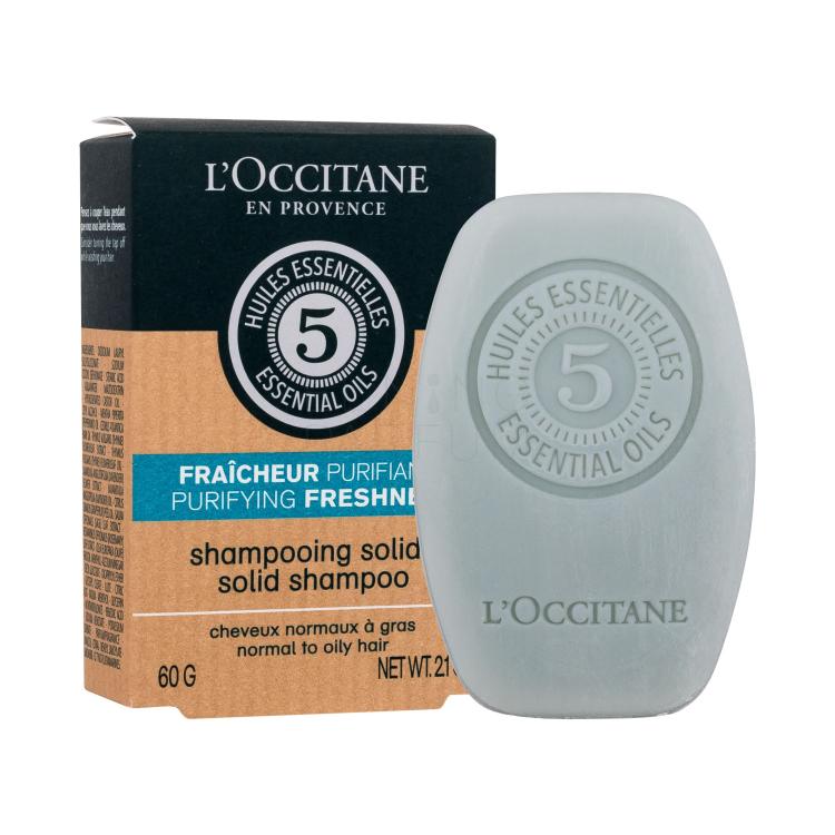 L&#039;Occitane Aromachology Purifying Freshness Solid Shampoo Szampon do włosów dla kobiet 60 g