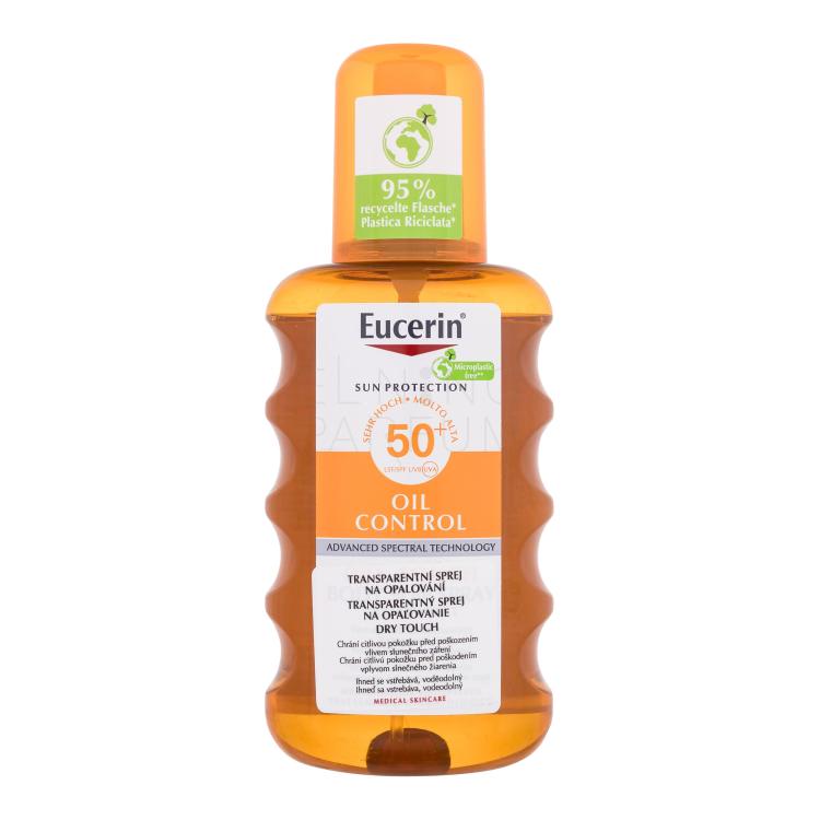 Eucerin Sun Oil Control Dry Touch Transparent Spray SPF50+ Preparat do opalania ciała 200 ml