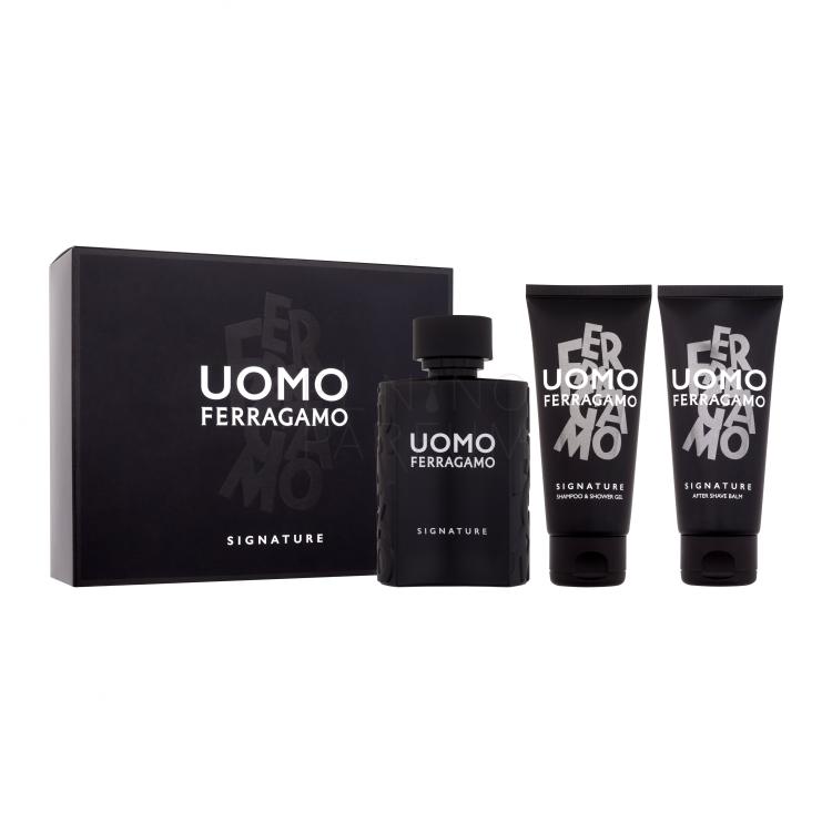 Ferragamo Uomo Signature Zestaw woda perfumowana 100 ml + szampon i żel pod prysznic 100 ml + balsam po goleniu 100 ml
