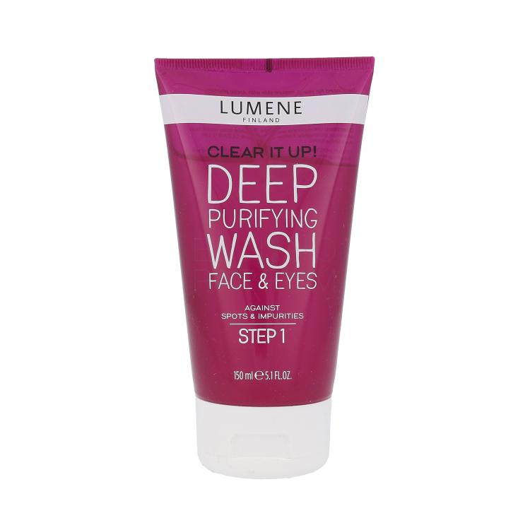 Lumene Clear It Up! Deep Purifying Wash Face &amp; Eyes Żel oczyszczający dla kobiet 150 ml