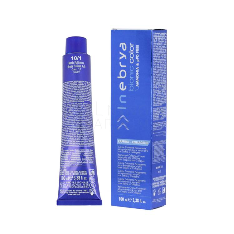 Inebrya Bionic Color Farba do włosów 100 ml Odcień 10/1 Blonde Platinum Ash