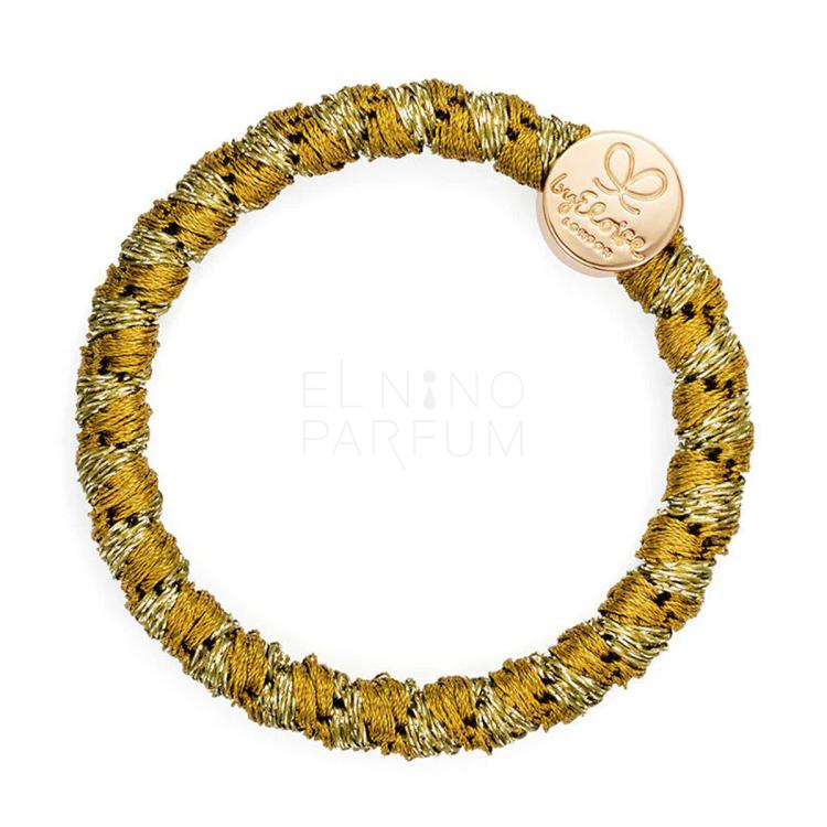 By Eloise London Woven Gold Circle Gumka do włosów dla kobiet 1 szt Odcień Olive Green