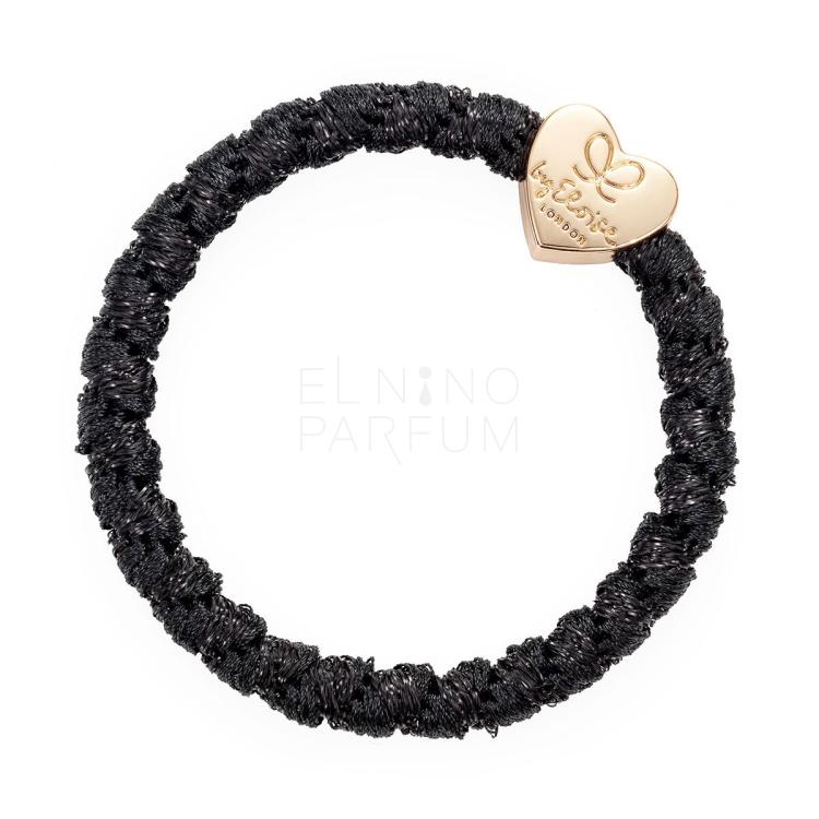 By Eloise London Woven Gold Heart Gumka do włosów dla kobiet 1 szt Odcień Black Shimmer