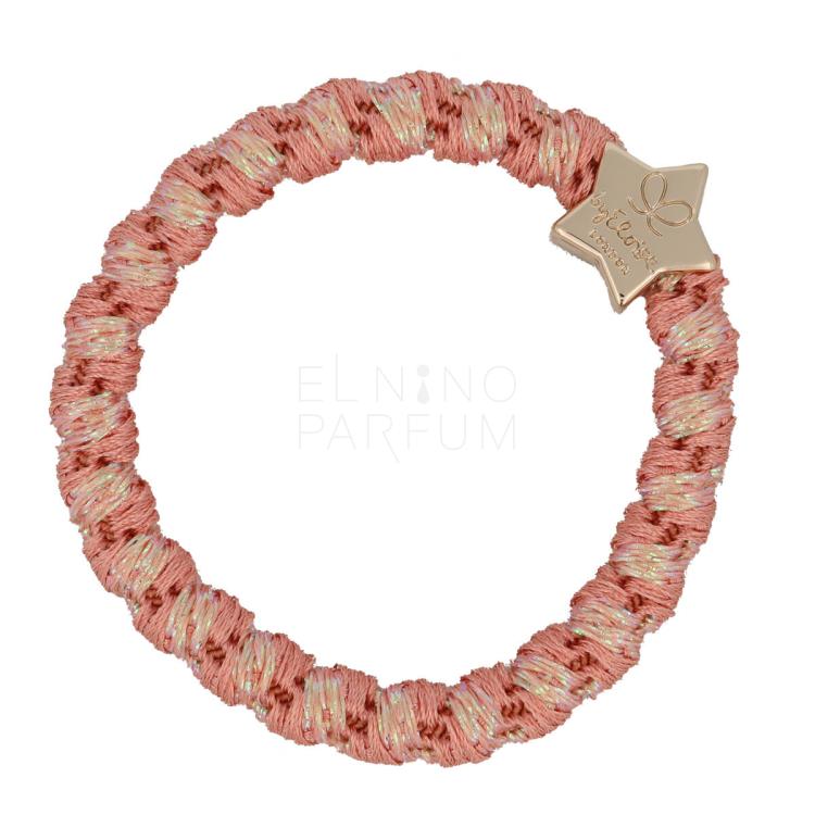By Eloise London Woven Gold Star Gumka do włosów dla kobiet 1 szt Odcień Coral Pink