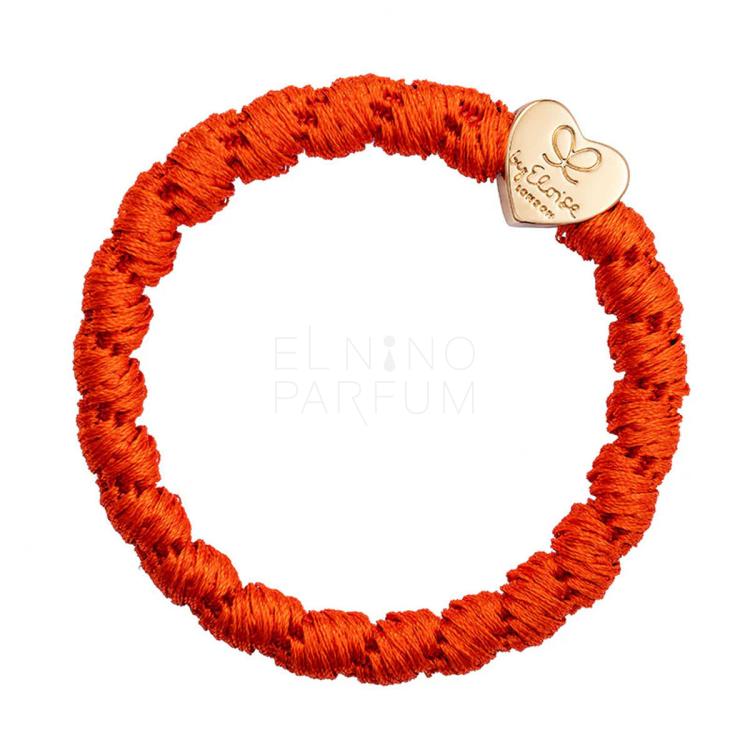 By Eloise London Woven Gold Heart Gumka do włosów dla kobiet 1 szt Odcień Red Orange