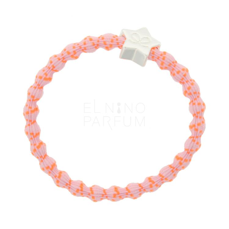 By Eloise London Silver Star Gumka do włosów dla kobiet 1 szt Odcień Orange on Pink