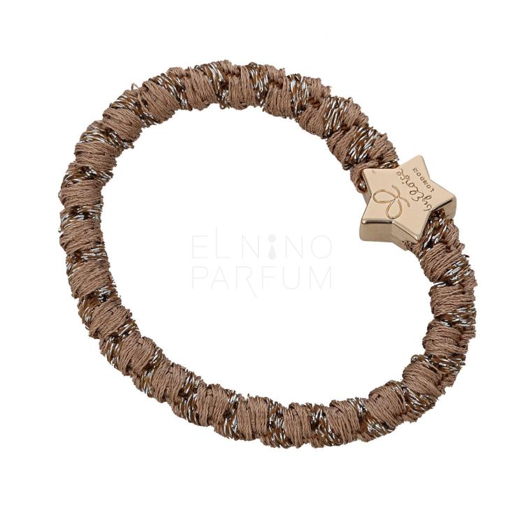 By Eloise London Woven Gold Star Gumka do włosów dla kobiet 1 szt Odcień Suede