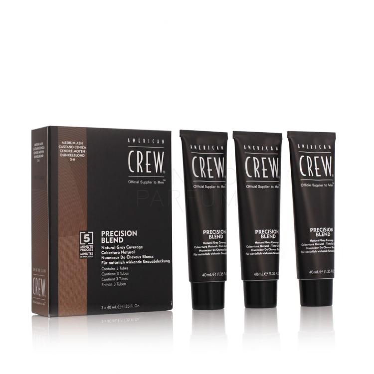 American Crew Precision Blend Natural Grey Blending Hair Color Farba do włosów dla mężczyzn 3x40 ml Odcień 5-6 Medium Ash
