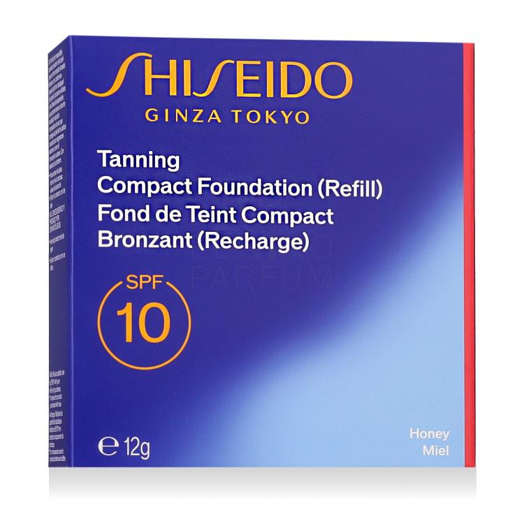 Shiseido Sun Protection Tanning Compact Foundation SPF10 Podkład dla kobiet Napełnienie 12 g Odcień Honey