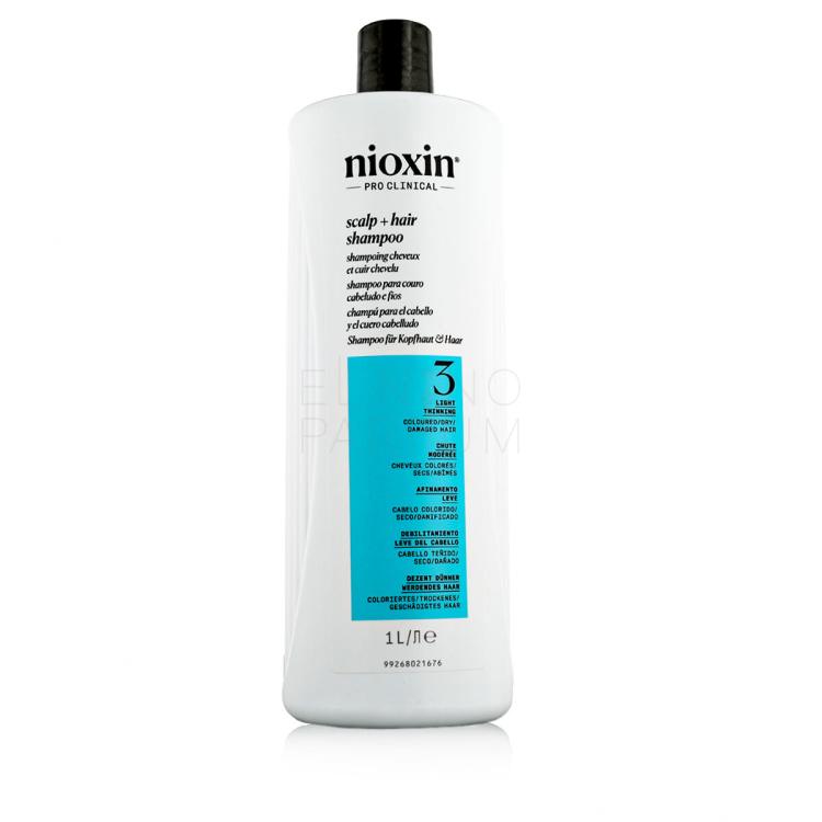 Nioxin System 3 Scalp + Hair Shampoo Szampon do włosów dla kobiet 1000 ml