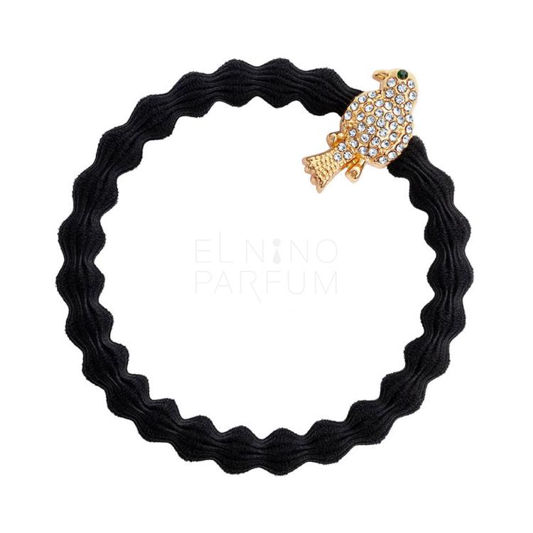 By Eloise London Bling Charms Gold Diamanté Bird Gumka do włosów dla kobiet 1 szt Odcień černá