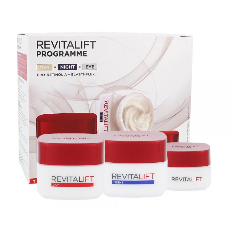 L'Oréal Paris Revitalift Zestaw Krem na dzień 50 ml + Krem na noc 50 ml + Krem pod oczy 15 ml