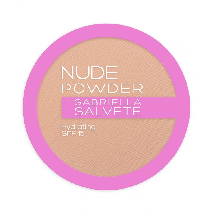 Gabriella Salvete Nude Powder SPF15 Puder dla kobiet 8 g Odcień 03 Nude Sand