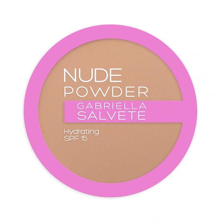Gabriella Salvete Nude Powder SPF15 Puder dla kobiet 8 g Odcień 04 Nude Beige