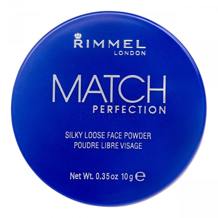 Rimmel London Match Perfection Puder dla kobiet 10 g Odcień 001 Transparent