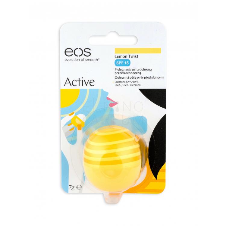EOS Active SPF15 Balsam do ust dla kobiet 7 g Odcień Lemon Twist