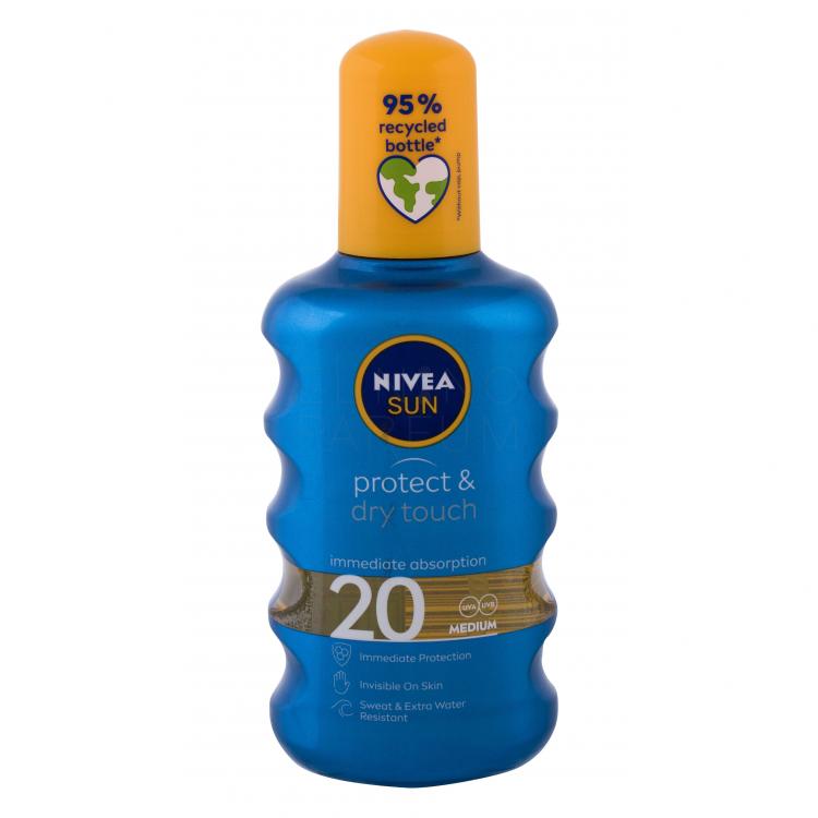 Nivea Sun Protect &amp; Dry Touch Invisible Spray SPF20 Preparat do opalania ciała 200 ml