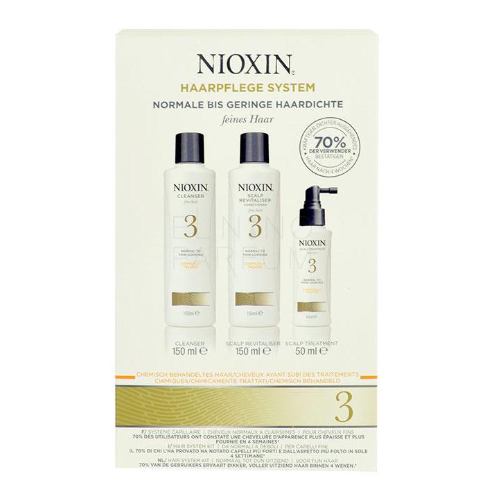 Nioxin System 3 Zestaw 150ml System 3 Cleanser Shampoo + 150ml System 3 Scalp Revitaliser Conditioner + 50ml System 3 Scalp Treatment Uszkodzone pudełko