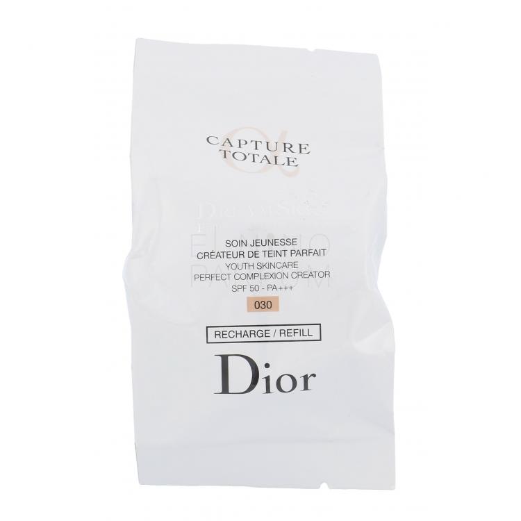 Christian Dior Capture Totale Dreamskin Moist &amp; Perfect Cushion SPF50+ Podkład dla kobiet Napełnienie 15 g Odcień 030 tester