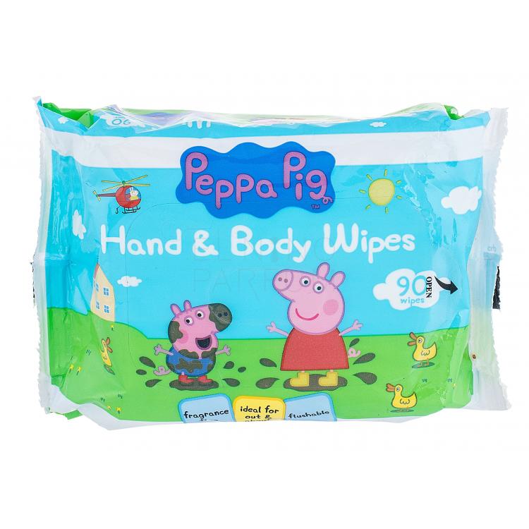 Peppa Pig Peppa Hand &amp; Face Wipes Chusteczki oczyszczające dla dzieci 90 szt