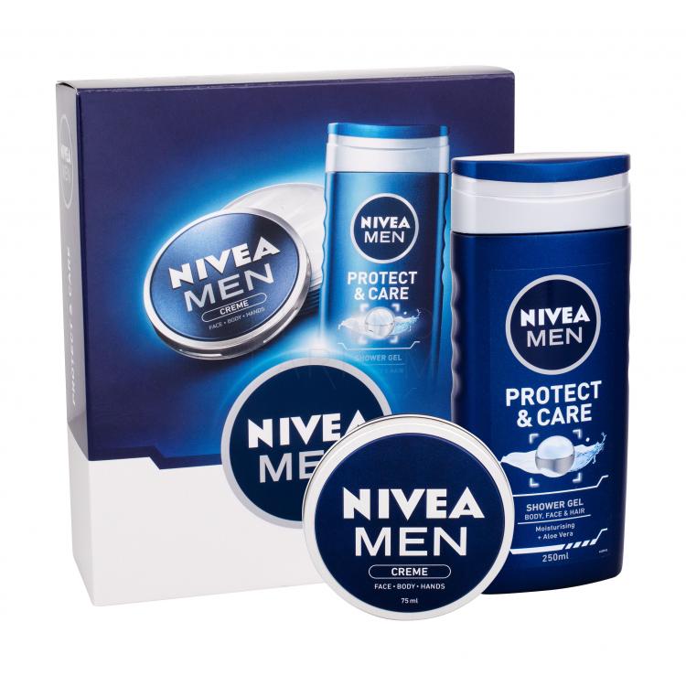 Nivea Men Protect &amp; Care Zestaw Żel pod prysznic Men Protect &amp; Care 250 ml + Uniwersalny krem dla mężczyzn 75 ml