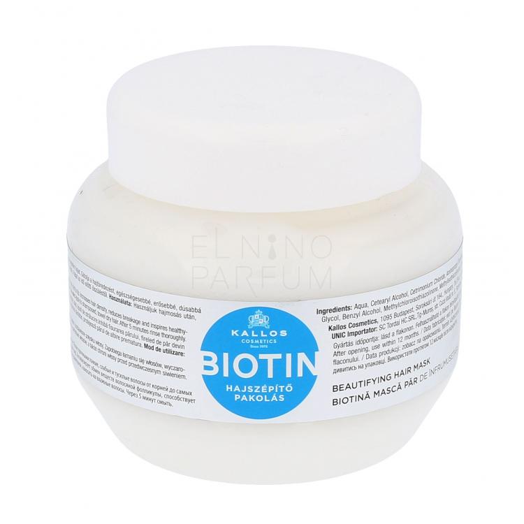 Kallos Cosmetics Biotin Maska do włosów dla kobiet 275 ml