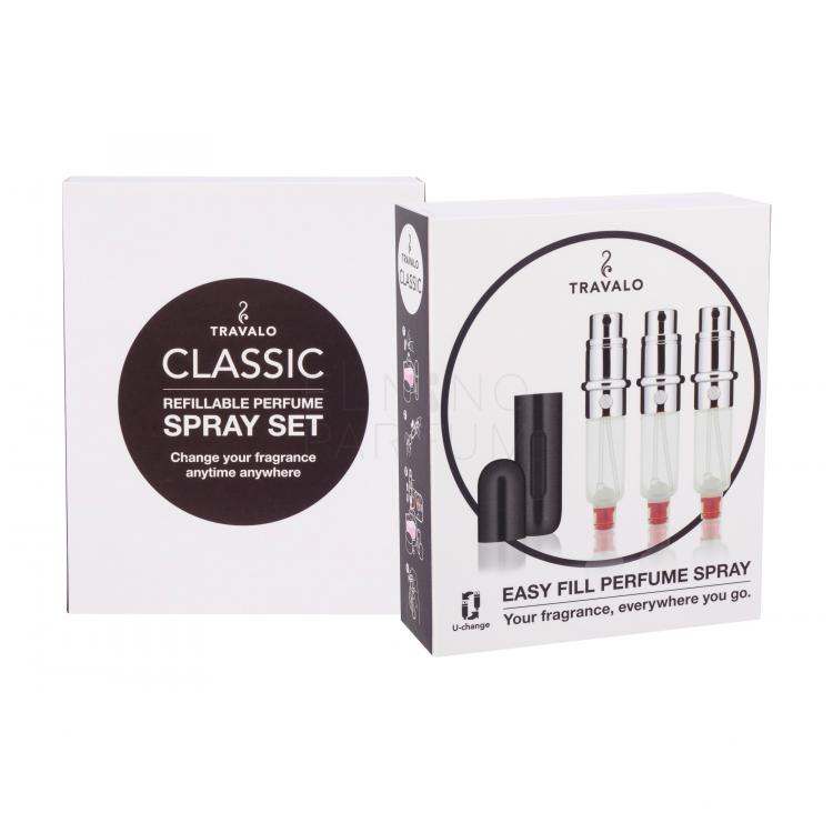 Travalo Classic Flakon z możliwością napełnienia 3x5 ml Odcień Black
