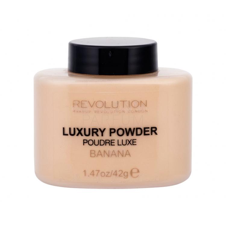 Makeup Revolution London Luxury Powder Puder dla kobiet 42 g Odcień Banana